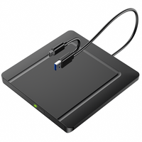 Portable External CD/DVD Drive – USB 3.0 & USB-C, Plug & Play, Slim Design