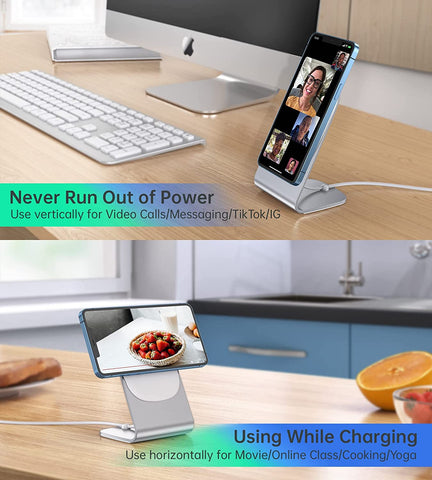 20W USB C Charger+Mag Charger Fast Wireless Charging Stand